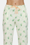 Zivame Tree Of Life Knit Cotton Pyjama Set - Yellow — thumbnail 6